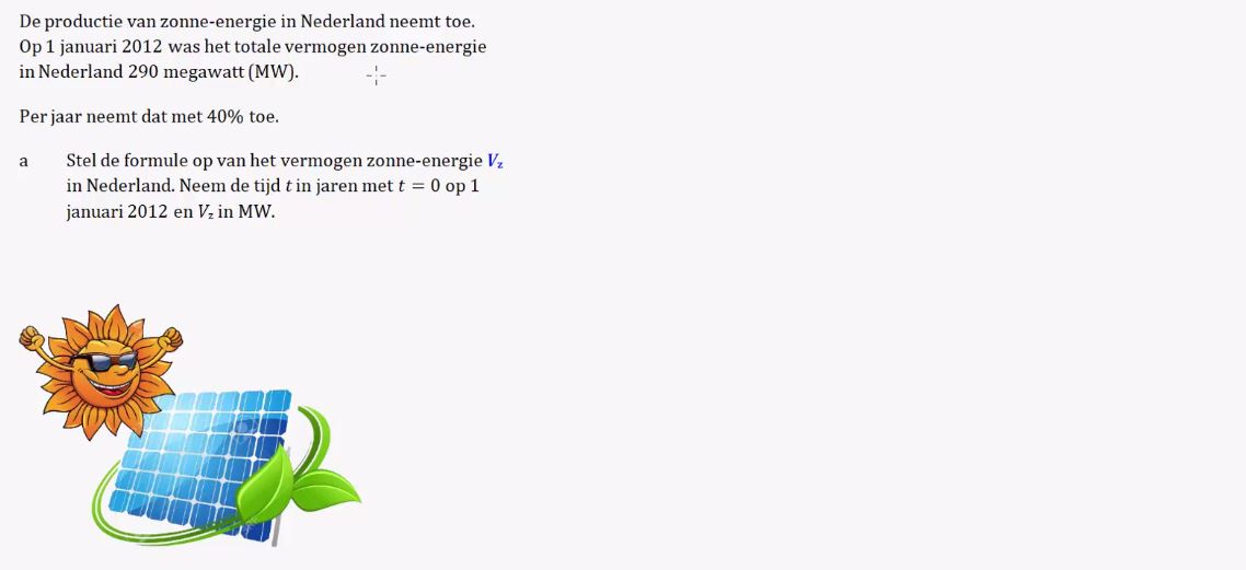 Groeifactoren en groeipercentages Opgave 7