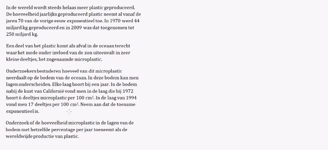 Groeifactoren en groeipercentages Opgave 20