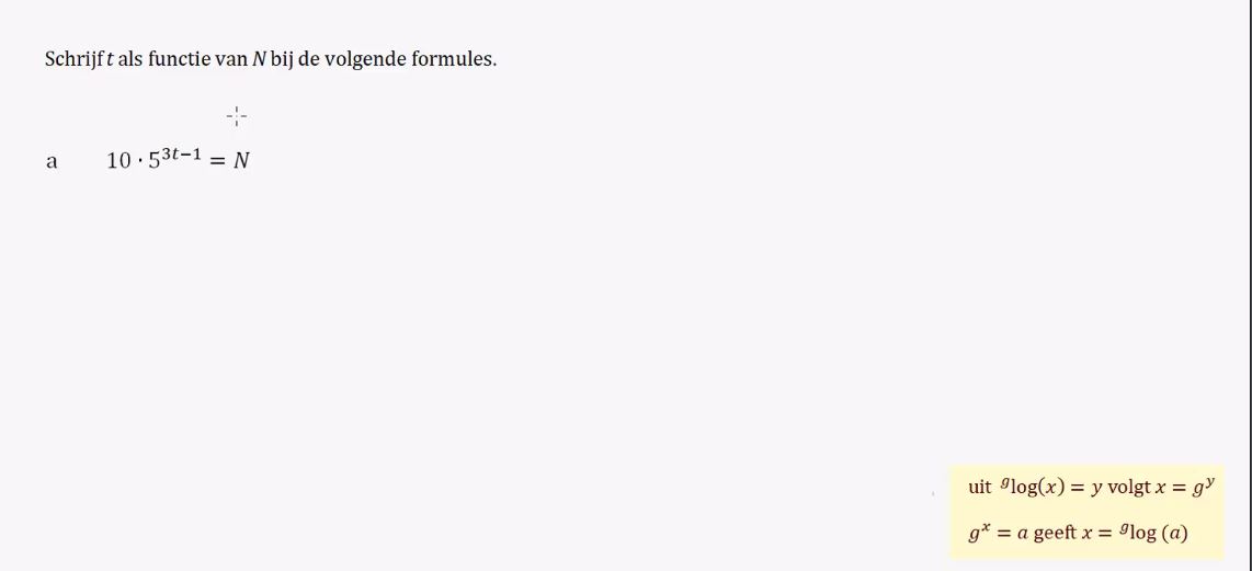 Werken met logaritmen Opgave 39