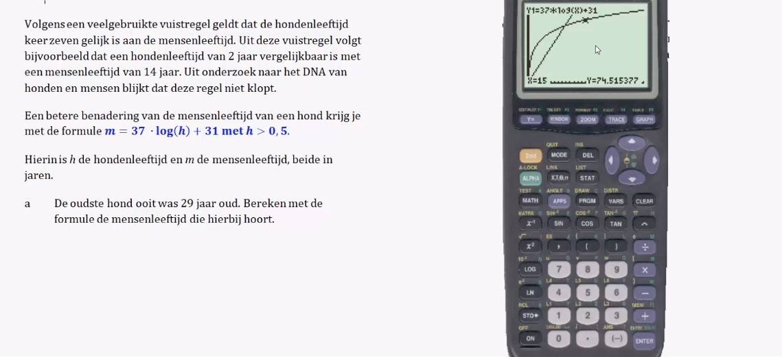 Werken met logaritmen Opgave 44