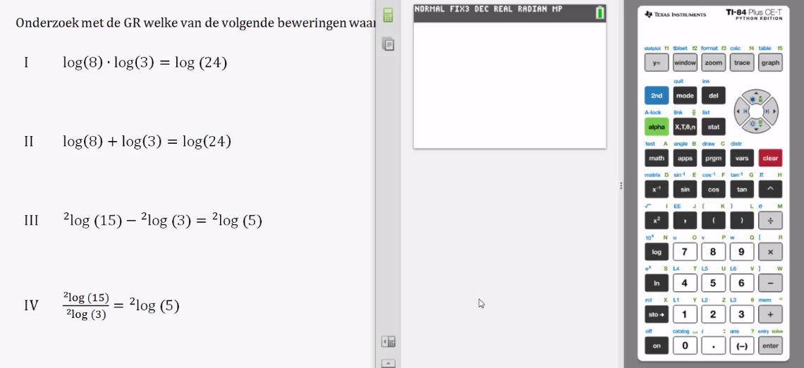 Rekenregels voor logaritmen opgave 46