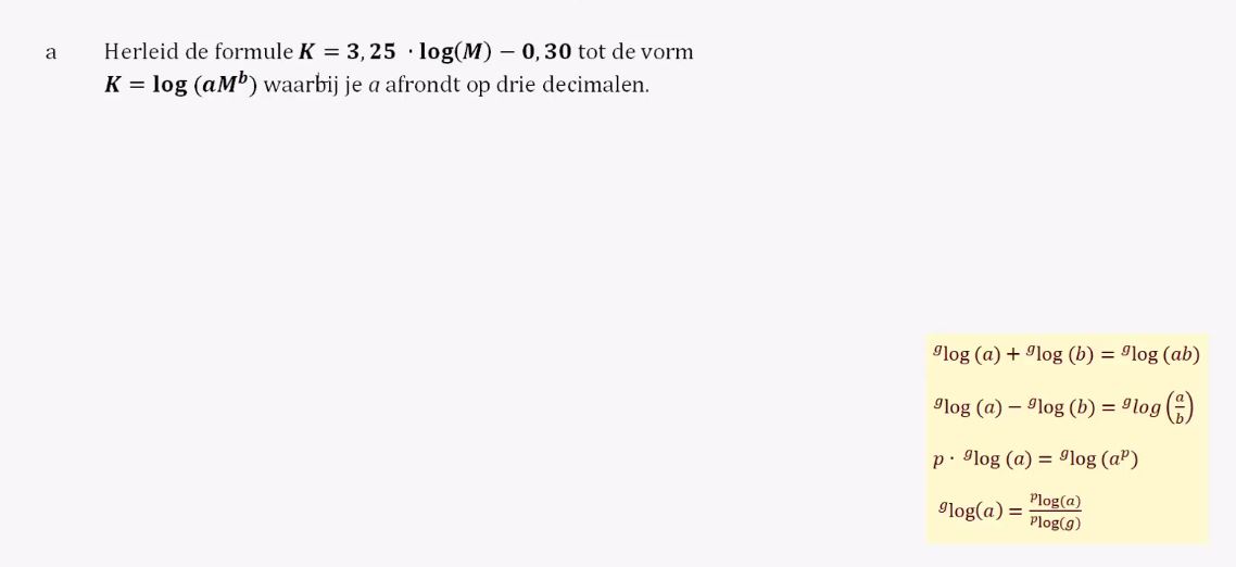 Rekenregels voor logaritmen opgave 48