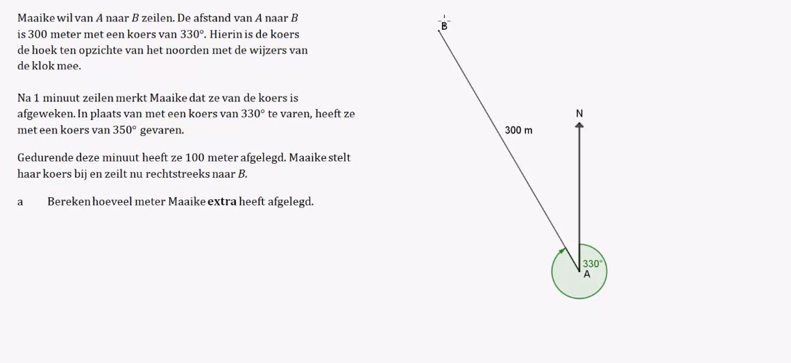 Afstanden en hoeken opgave 9