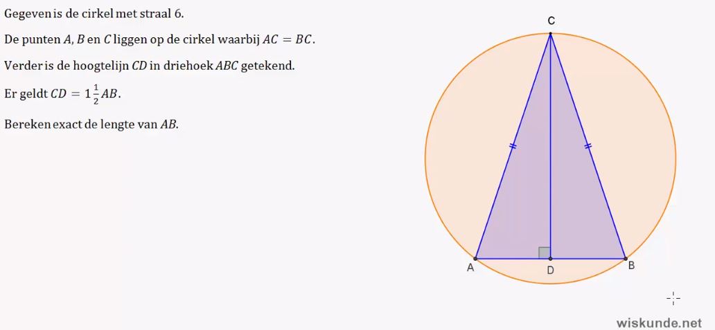 Vergelijkingen bij meetkunde opgave 18