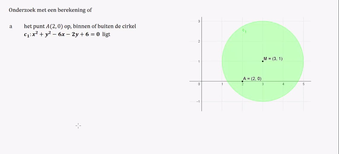 Lijnen en cirkels in een assenstelsel Opgave 37