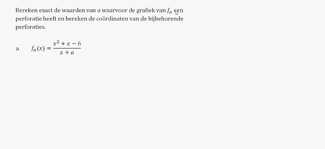Limieten en perforaties opgave 10
