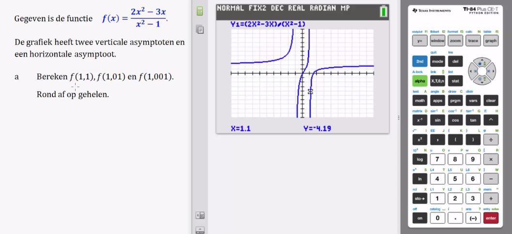 Asymptoten bij gebroken functies opgave 28