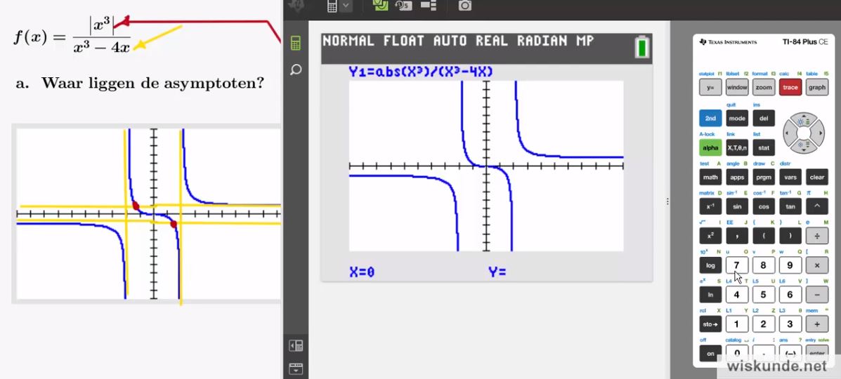 Asymptoten bij gebroken functies opgave 34