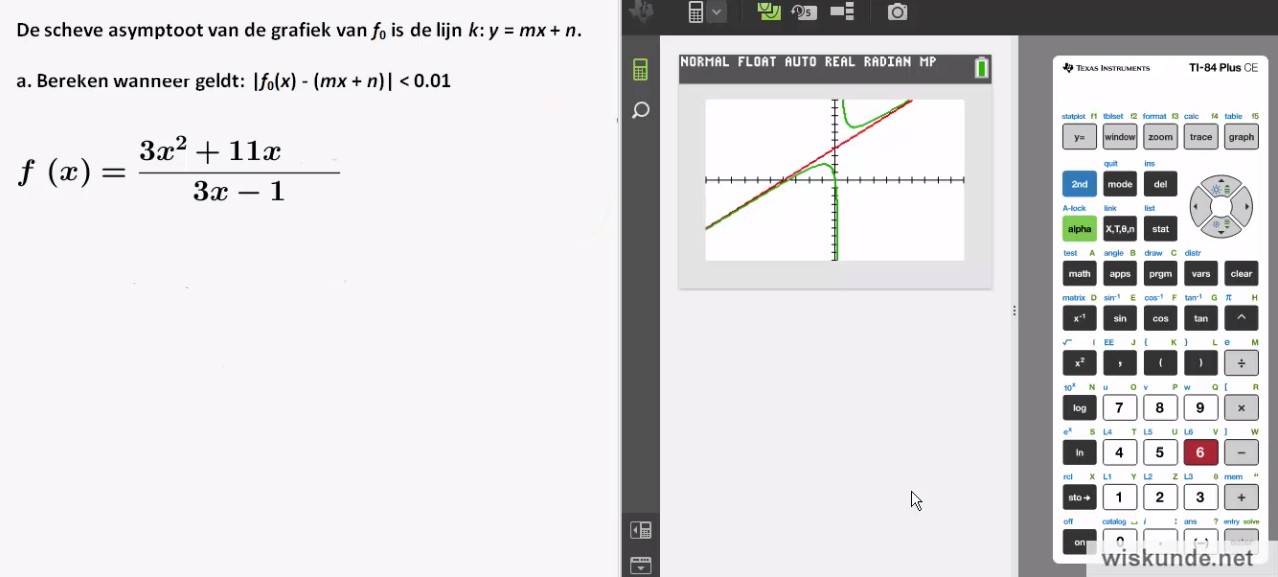 Asymptoten bij gebroken functies opgave 48