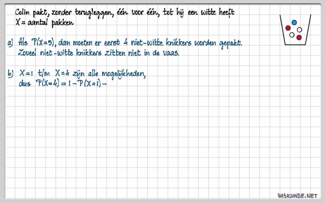 Toevalsvariabelen en verwachtingswaarde Opgave 9