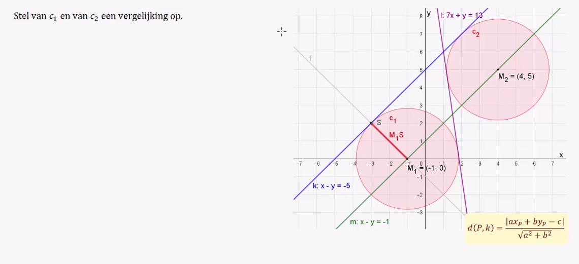 Cirkels en raaklijnen opgave 22