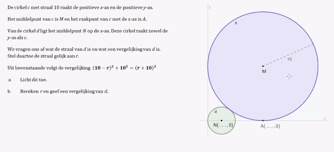 Cirkels en raaklijnen opgave 31
