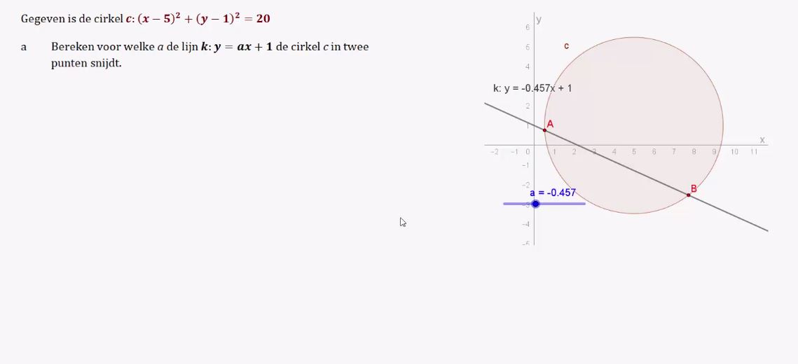 Cirkels en snijpunten Opgave 42