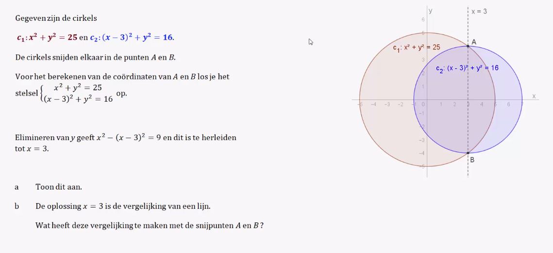 Cirkels en snijpunten Opgave 45