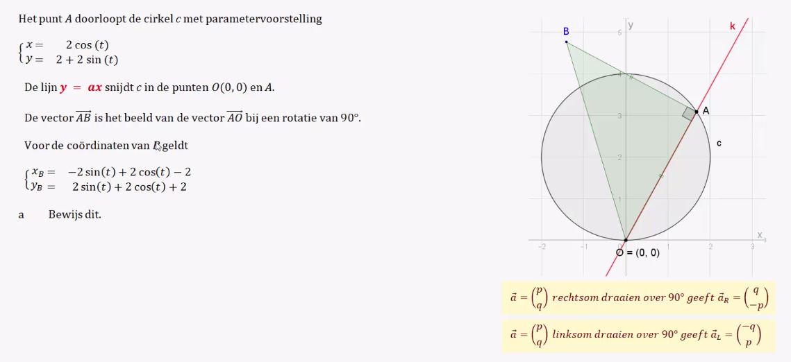 Werken met parametervoorstellingen en bewegingsvergelijkingen opgave 56