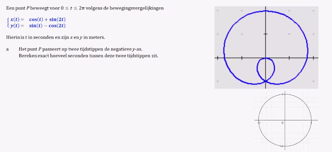 Werken met parametervoorstellingen en bewegingsvergelijkingen opgave 62