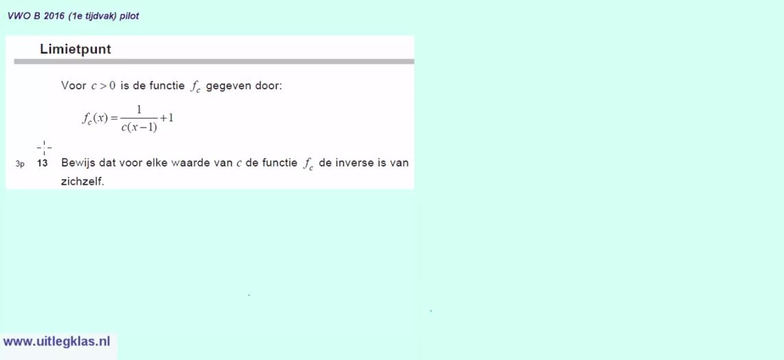 Functies en grafieken opgave 11