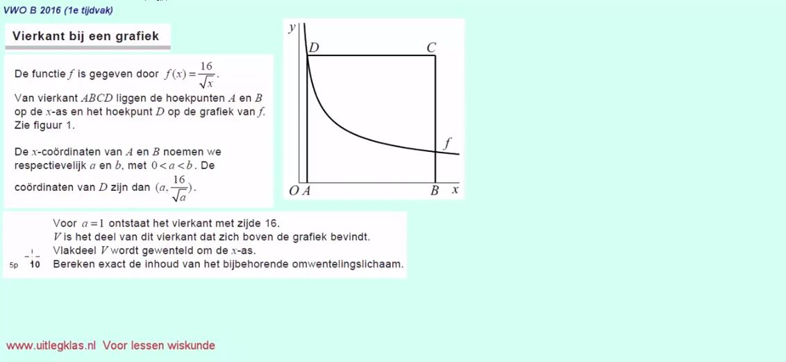 Differentiaal- en integraalrekening opgave 19