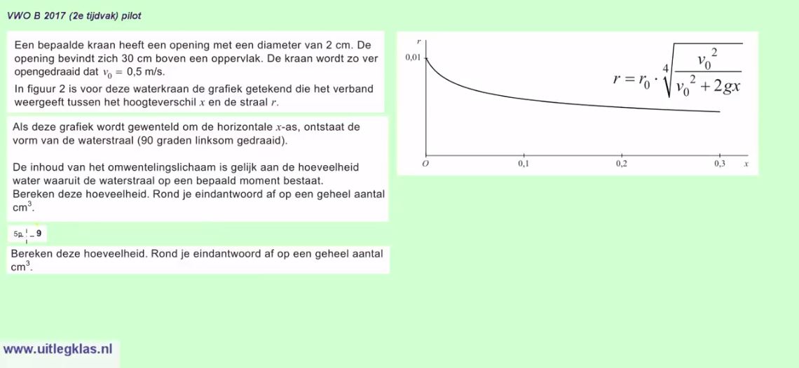 Differentiaal- en integraalrekening opgave 20