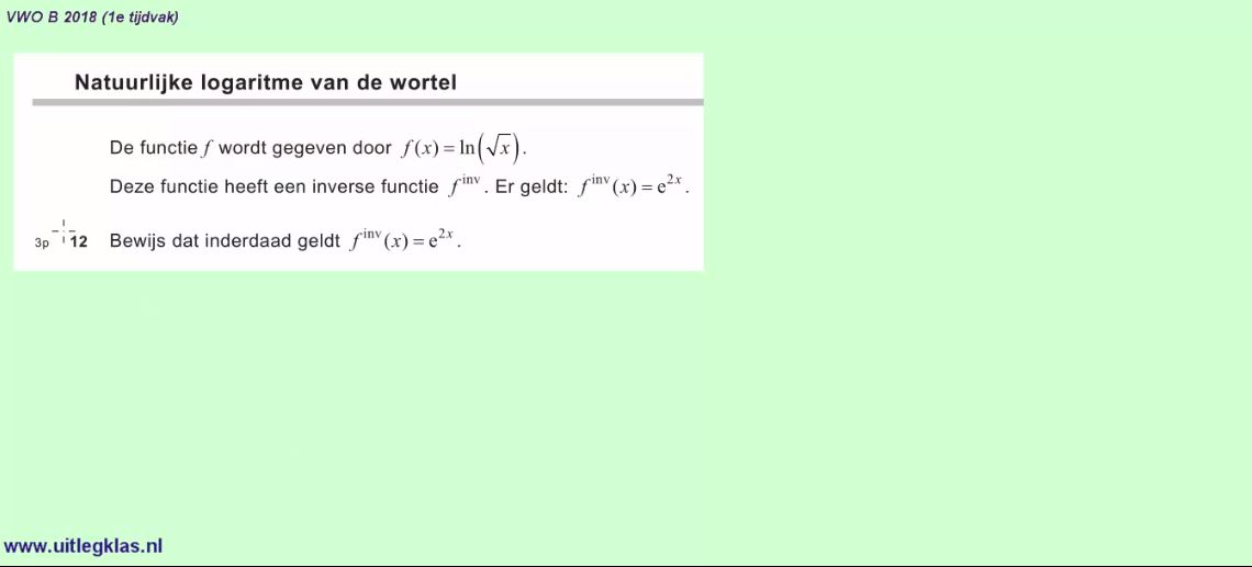 Exponenten en logaritmen opgave 32