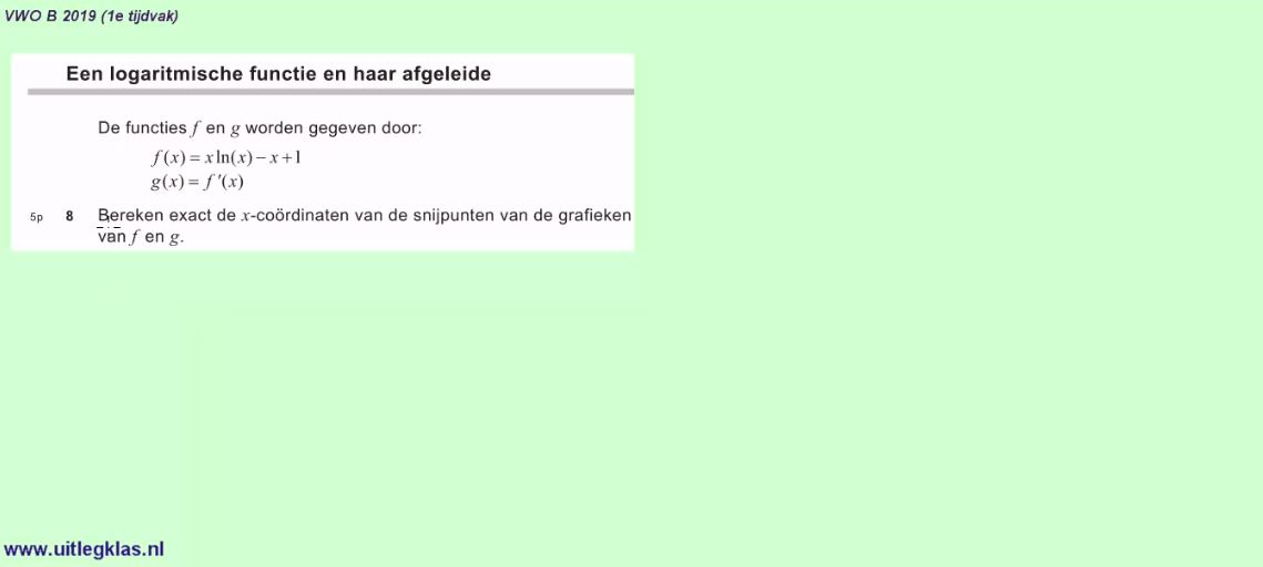 Exponenten en logaritmen opgave 40