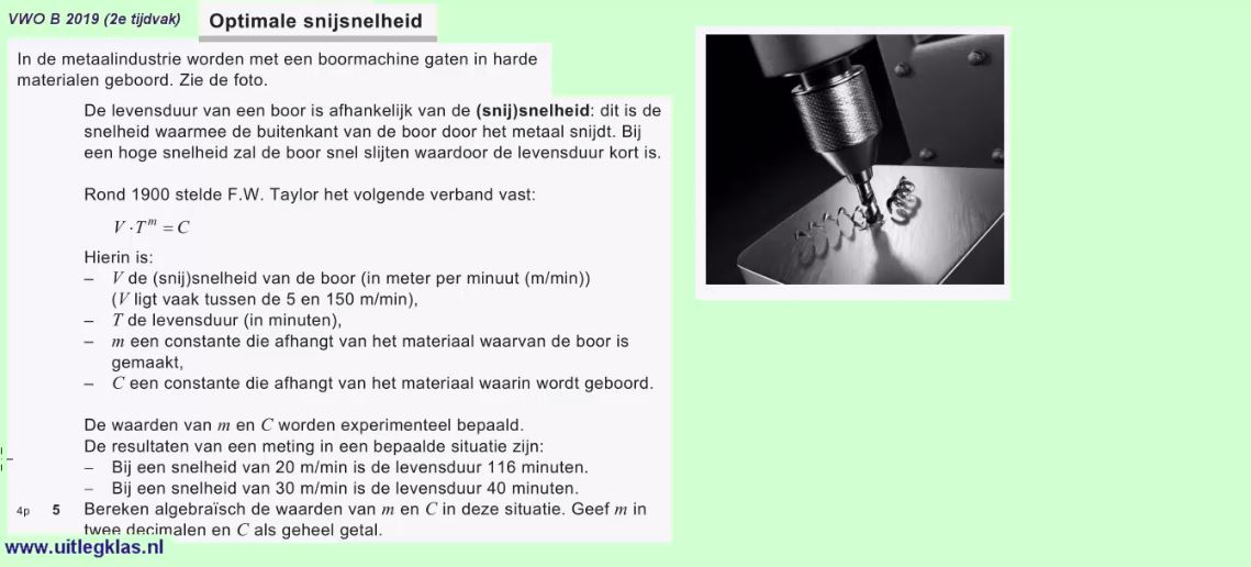 Exponenten en logaritmen opgave 42