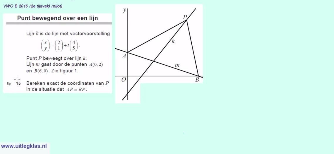 Vectoren en bewegingsvergelijkingen Opgave 58