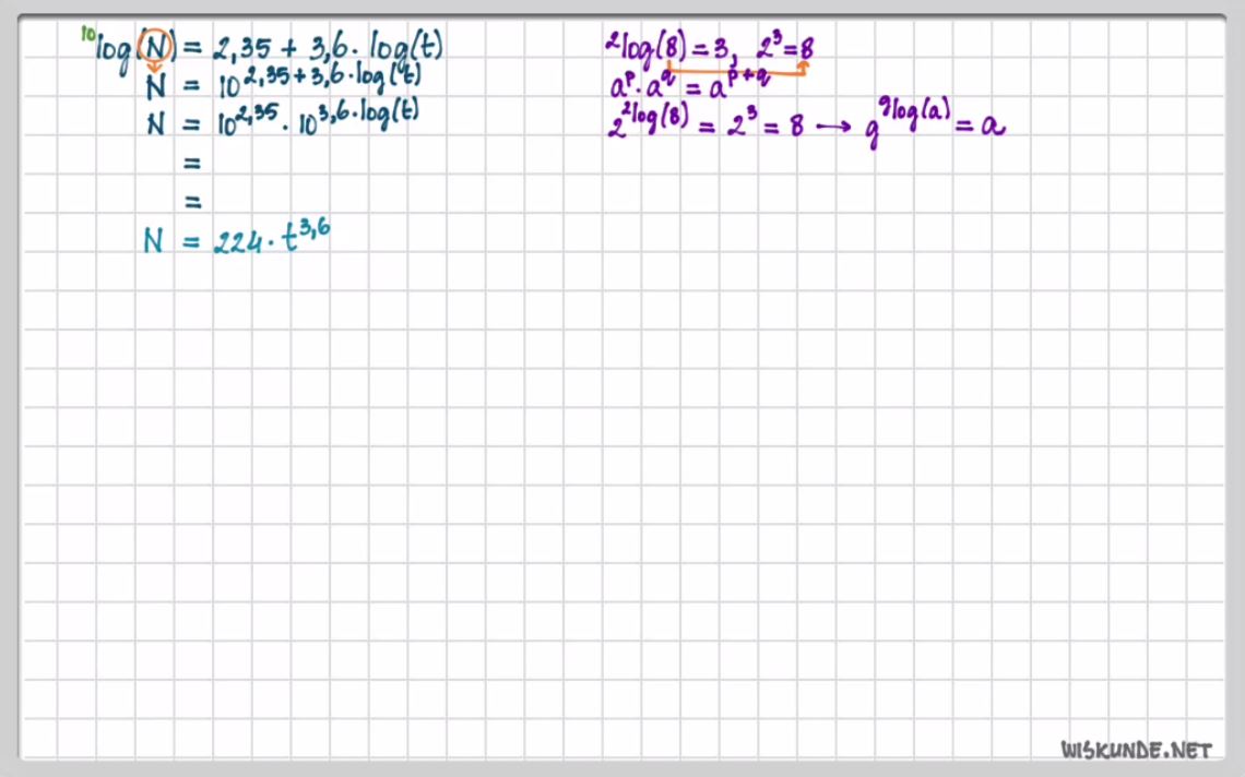 Omvormen van formules met exponenten en logaritmen Opgave 69