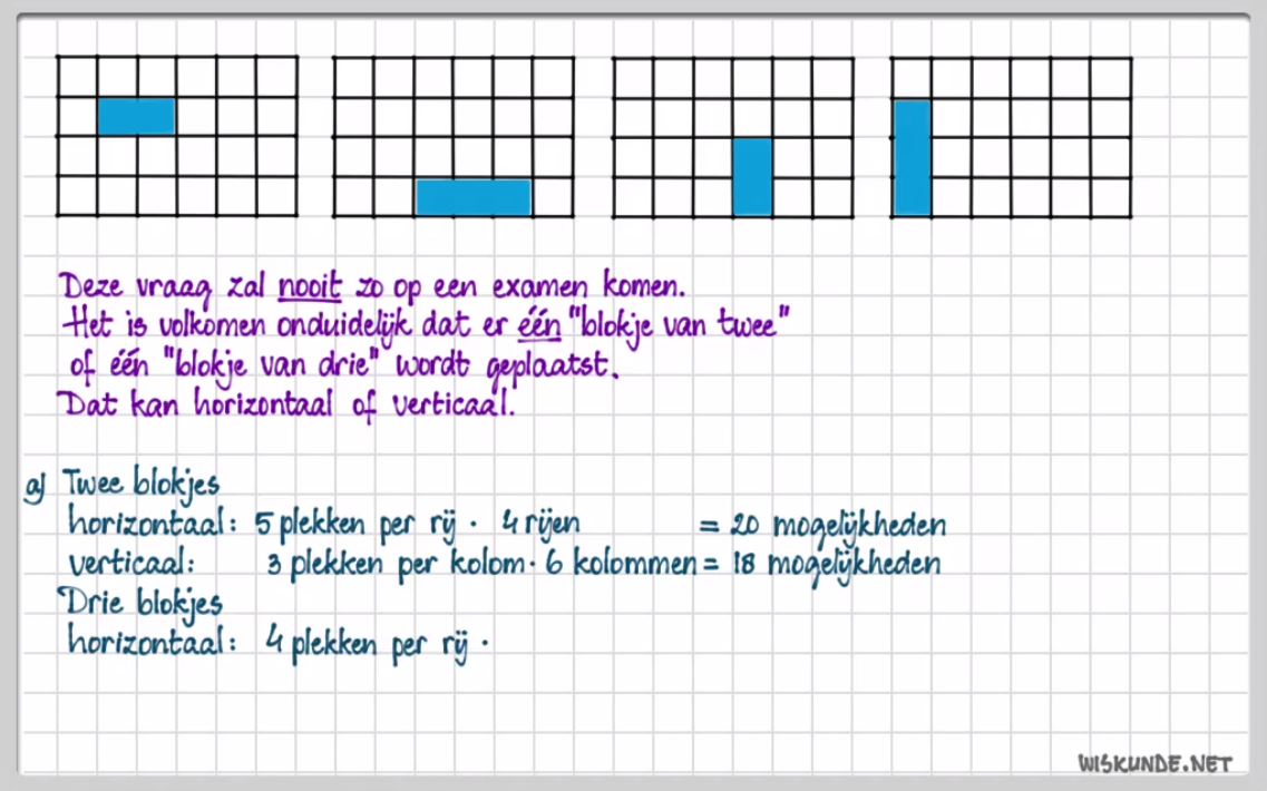 Combinatoriek en rijen opgave 9