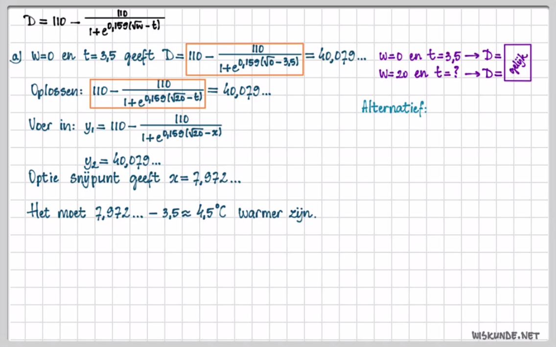 Formules met exponenten en logaritmen Opgave 31