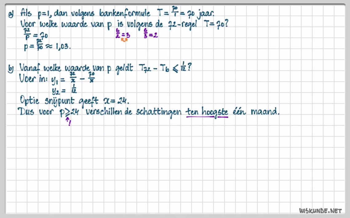 Formules met exponenten en logaritmen Opgave 37