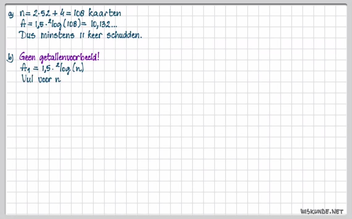 Formules met exponenten en logaritmen Opgave 38