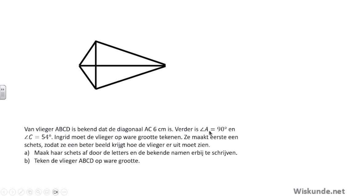 Tekenen van drie- en vierhoeken Opgave 11
