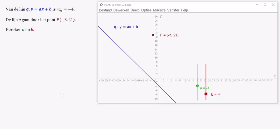 Lineaire formules Opgave 21