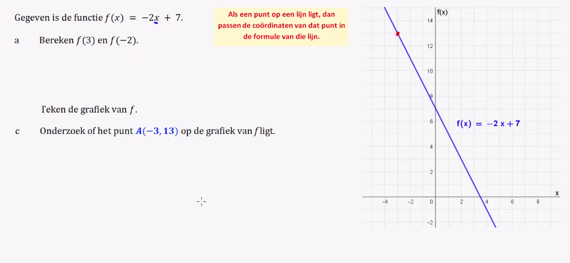 Lineaire functies Opgave 39