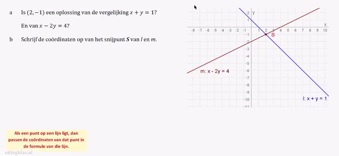 Stelsel vergelijkingen opgave 73