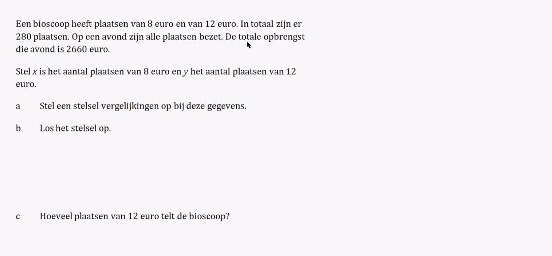 Stelsel vergelijkingen opgave 80