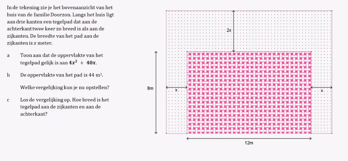 Kwadratische vergelijkingen Opgave 4