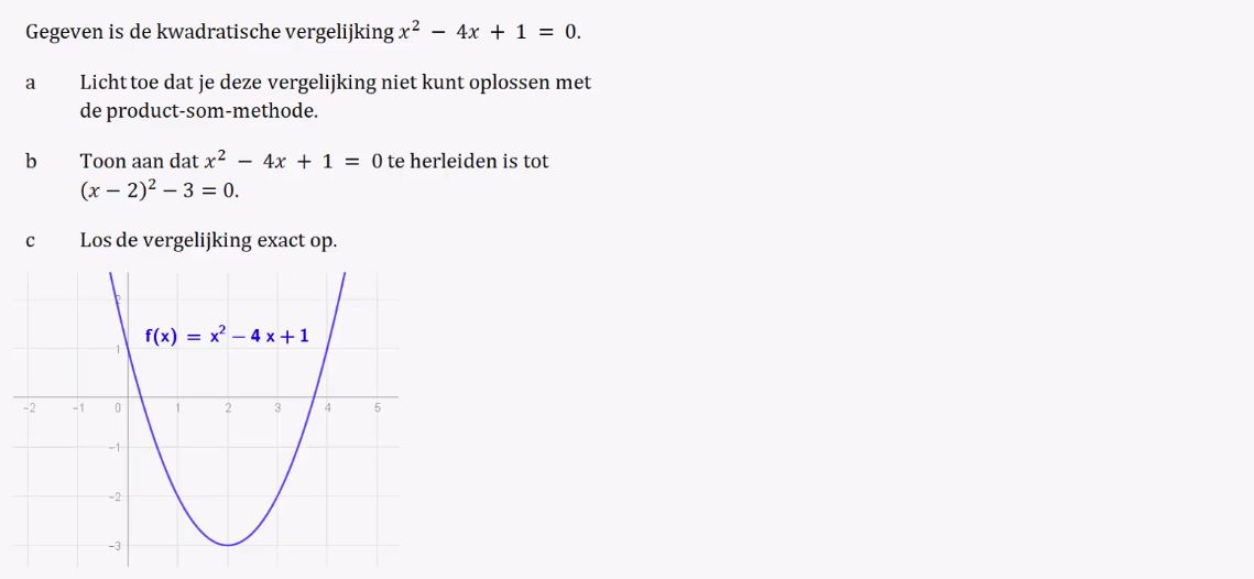 Kwadraatafsplitsen Opgave 20