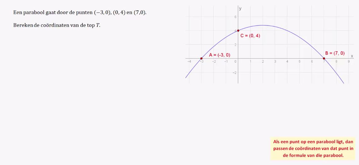 De functie f(x) = a(x-d)(x-e) Opgave 53