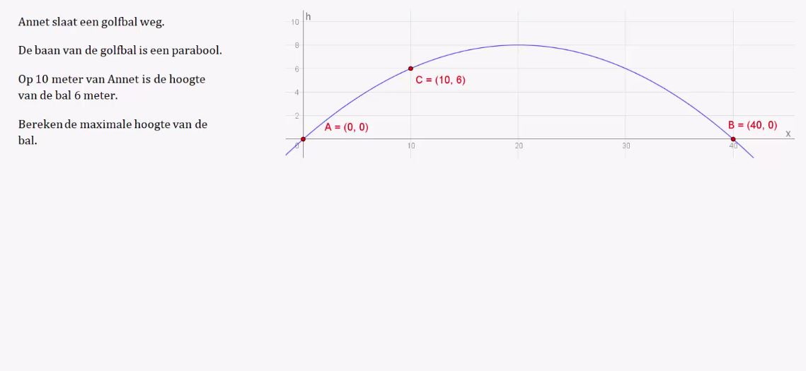 De functie f(x) = a(x-d)(x-e) Opgave 54