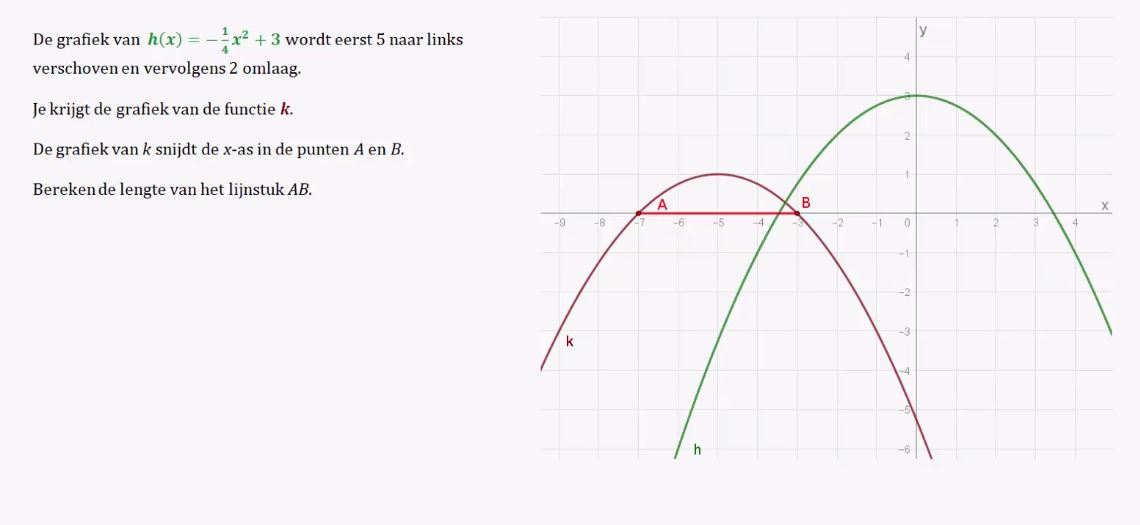 De functie f(x) = a(x-p)^2+q opgave 60