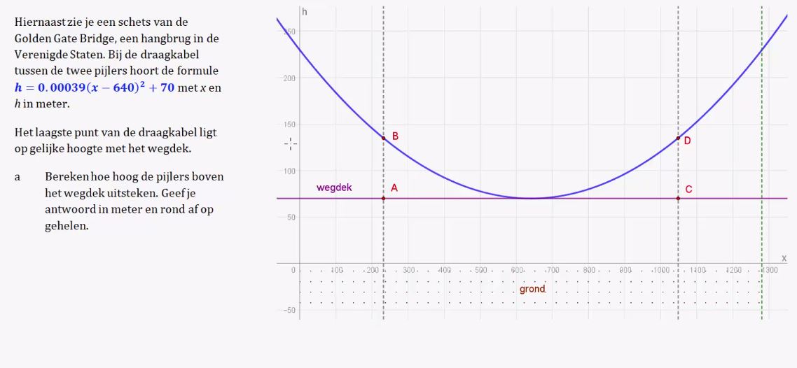 De functie f(x) = a(x-p)^2+q opgave 67