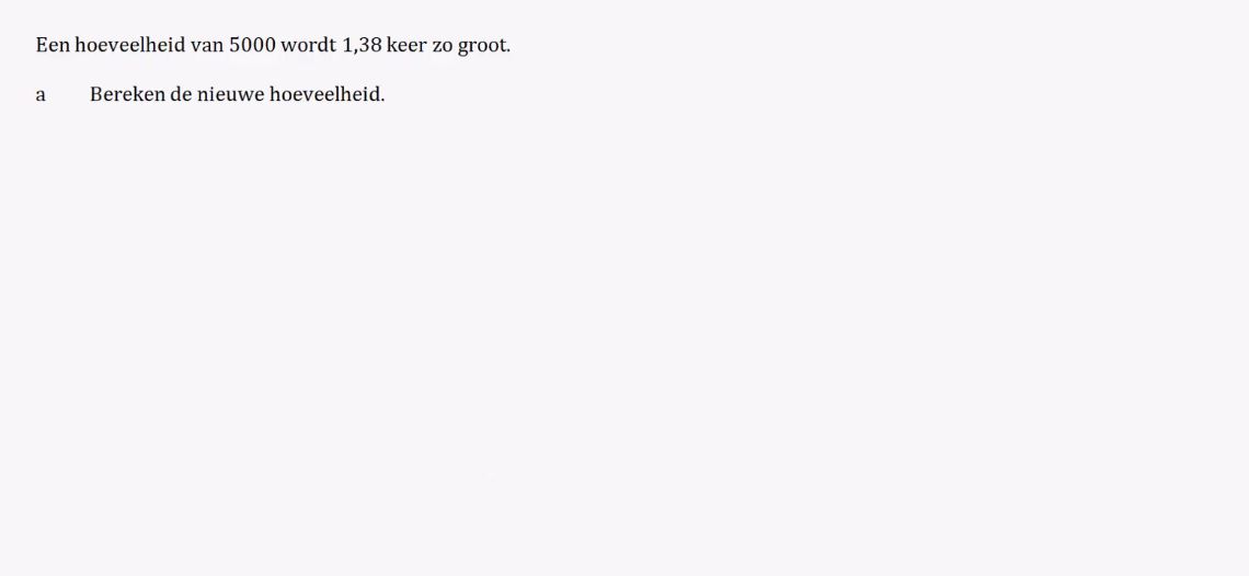 Rekenen met procenten Opgave 20