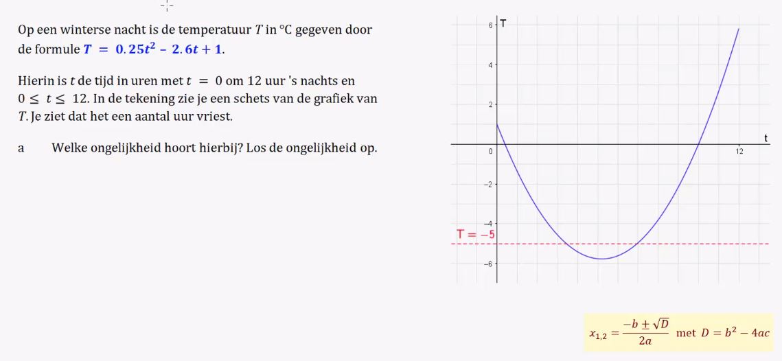 Kwadratische ongelijkheden Opgave 55
