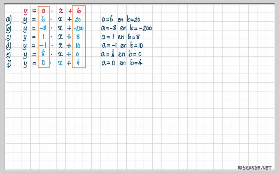 Lineaire formules Opgave 7