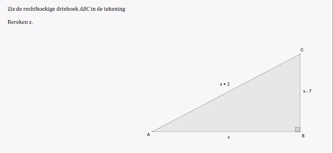 Kwadratische vergelijkingen Opgave 36