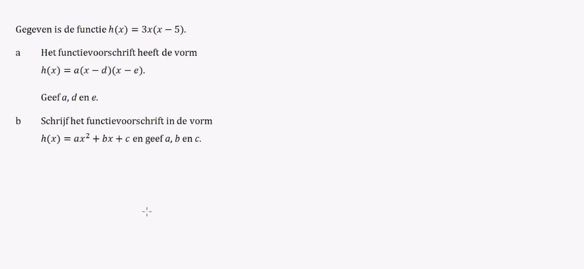 De parabool y = a(x - d)(x - e) Opgave 47