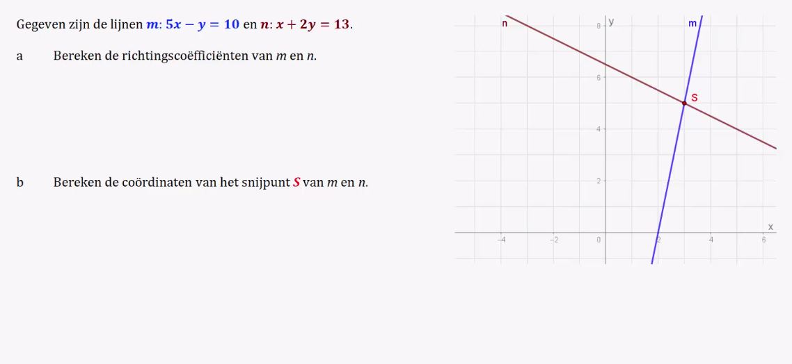 Vergelijkingen met twee variabelen Opgave 64