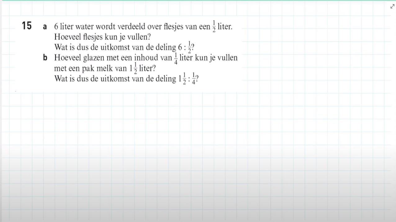 Rekenen met breuken Opgave 15